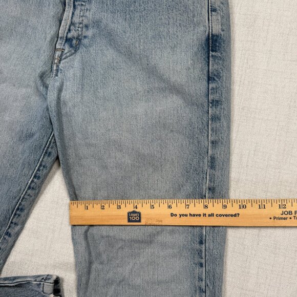 Vintage GUESS High Rise Tapered Leg Jeans Light Blue Wash Cotton Size 30 - Picture 11 of 15